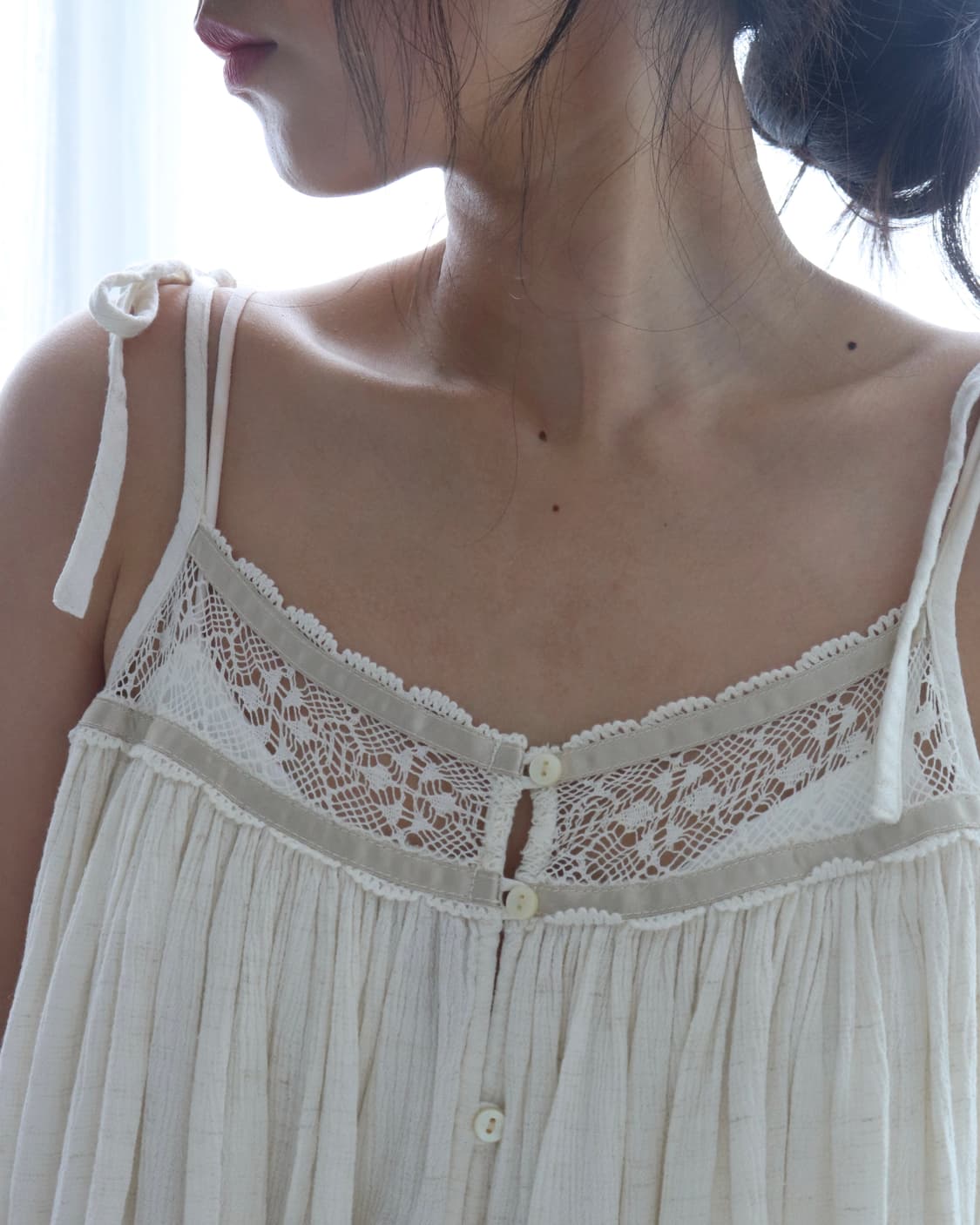 [Beams Boy] Satin Tape Gather Camisole 상품이미지7
