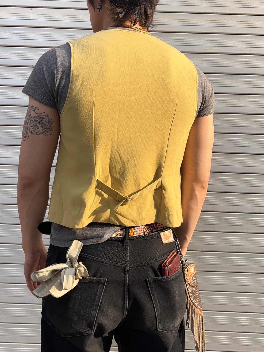 Vintage Mustard Tailored Vest 상품이미지3