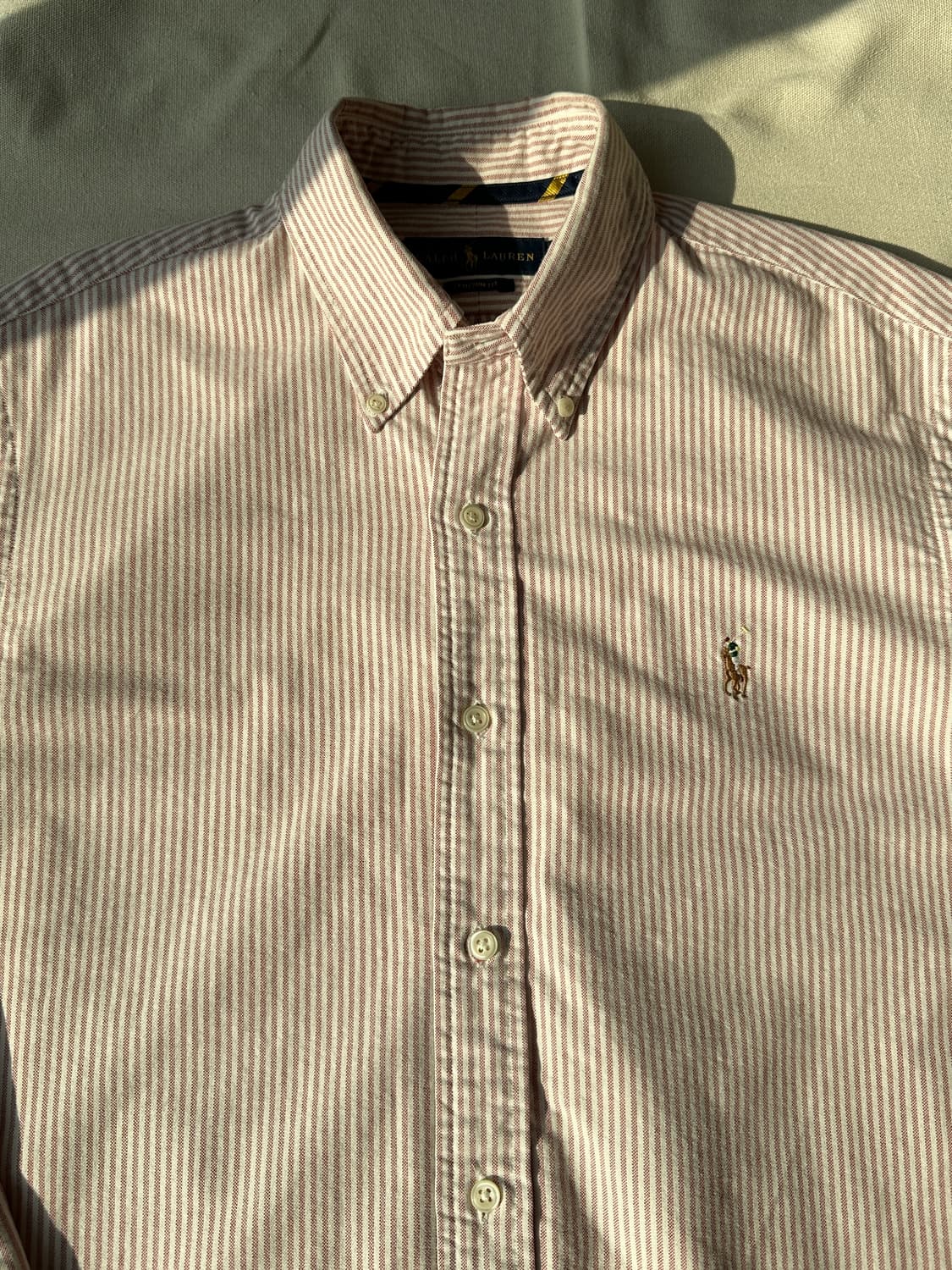 폴로 랄프로렌 핑크 스트라이프 옥스포드 버튼다운 셔츠 M 상품이미지1