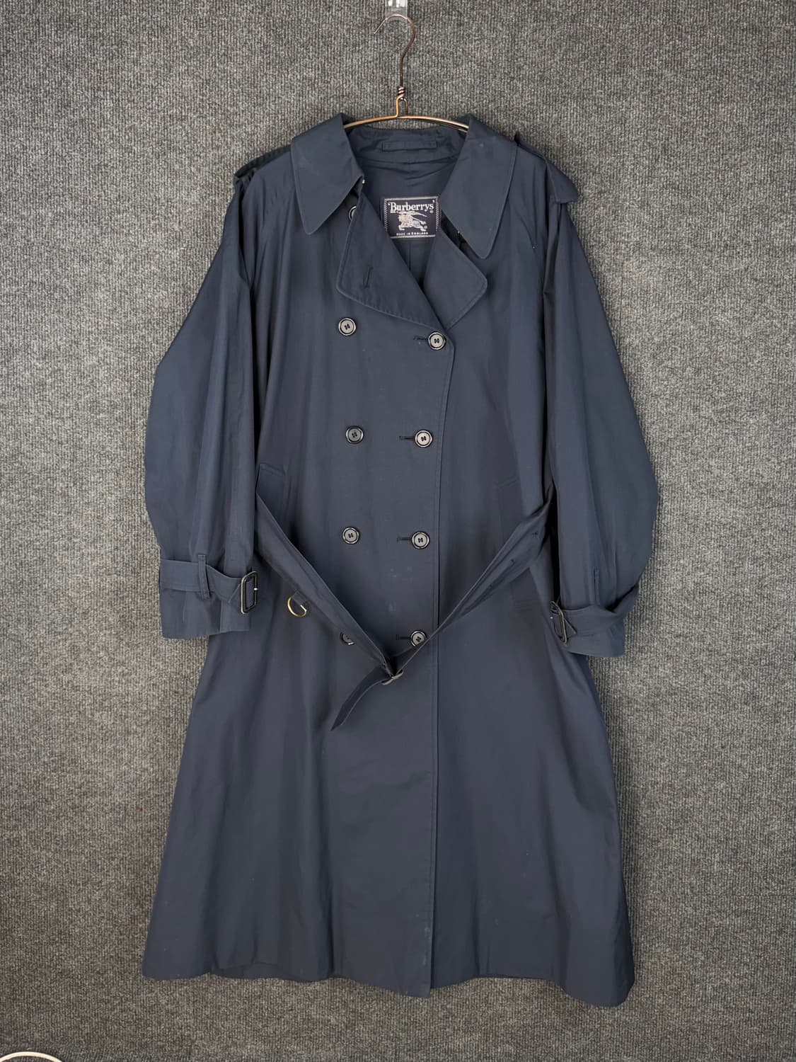 버버리 더블 트렌치코트 / 네이비 상품이미지1