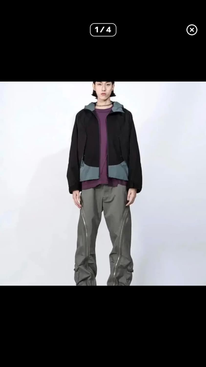 코스트 퍼 킬로 커브드 지퍼 팬츠 팔아요 상품이미지1