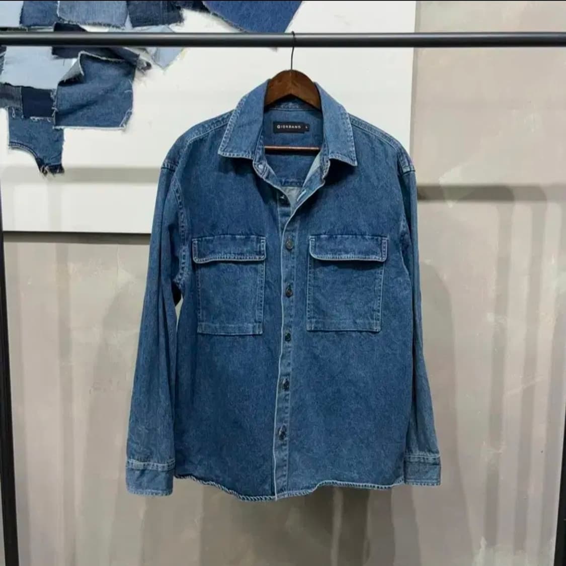 지오다노 데님 셔츠 자켓 L 폴로  상품이미지1