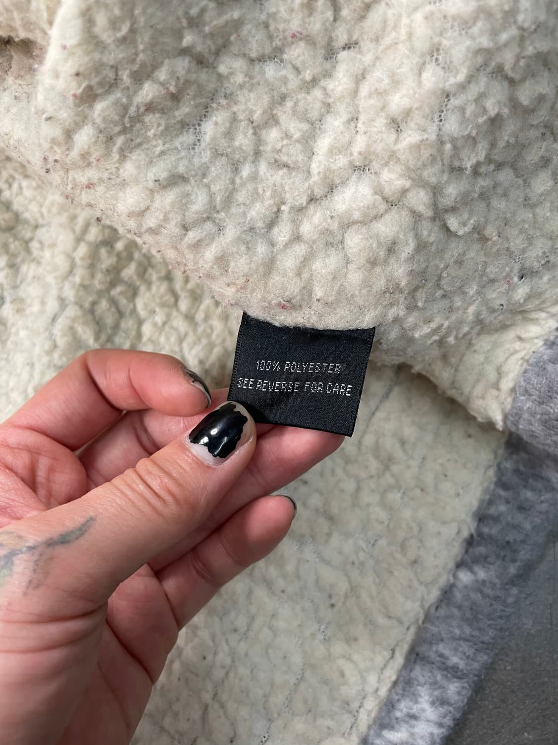 빈티지 울프 아트 플리스 후드 자켓 상품이미지8