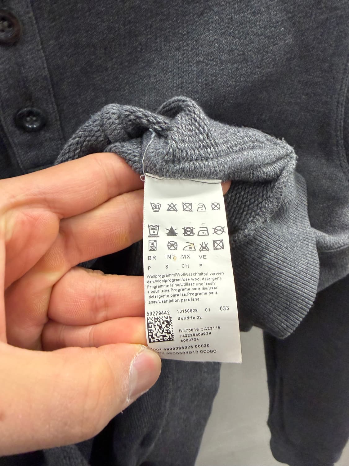 휴고 보스 남성 하프 버튼 스웨트셔츠 S 상품이미지5