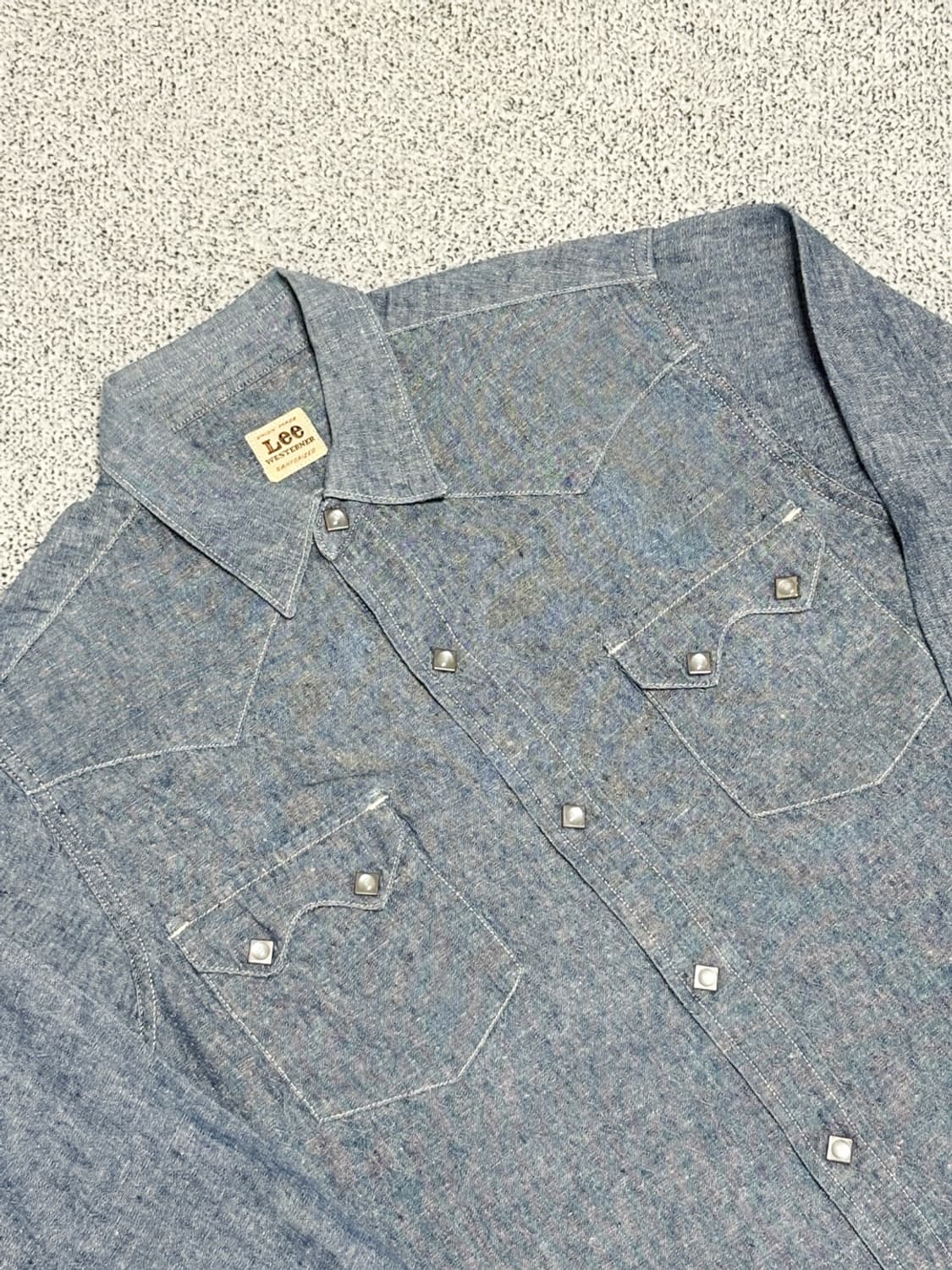 90s LEE 리 재팬 빈티지 샴브레이 웨스턴 셔츠 상품이미지2
