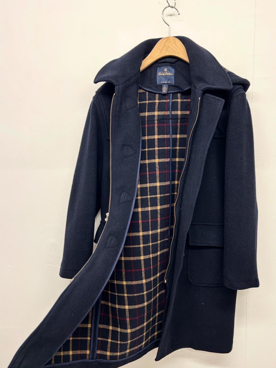 브룩스브라더스 네이비 울 더플코트 상품이미지3