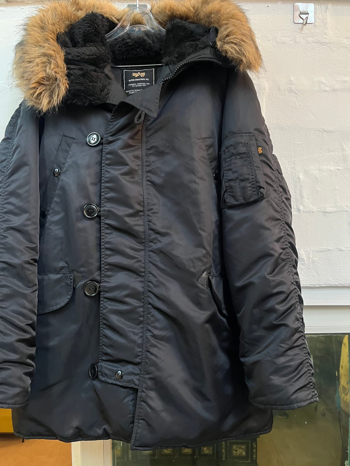 Alpha Industries 알파인더스트리 N-3B 블랙 파카 야상 M 상품이미지3