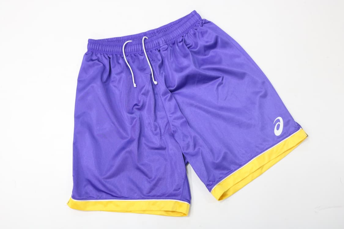 ASICS 아식스 빈티지 퍼플 & 옐로우 사이드 라인 메쉬 팬츠  상품이미지2
