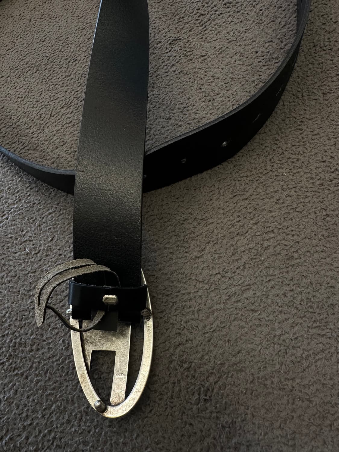 디젤 D로고 레더 벨트 처분  상품이미지2