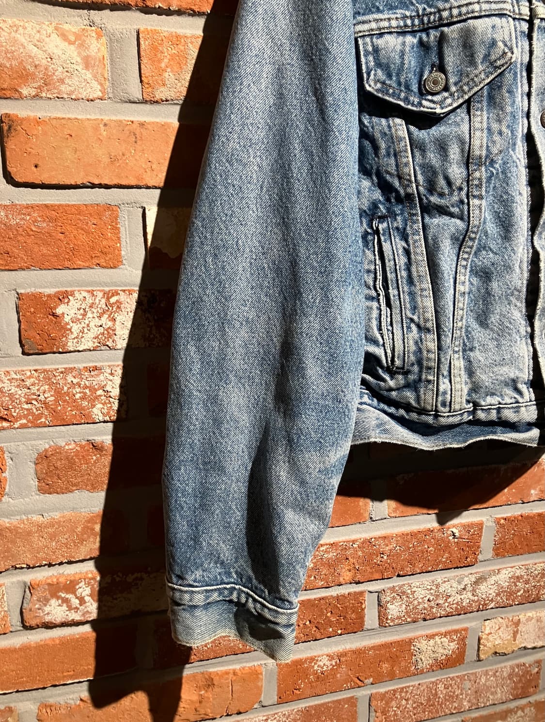 80s USA 빈티지 리바이스 3세대 버팔로 안감 데님 트러커 자켓 상품이미지3