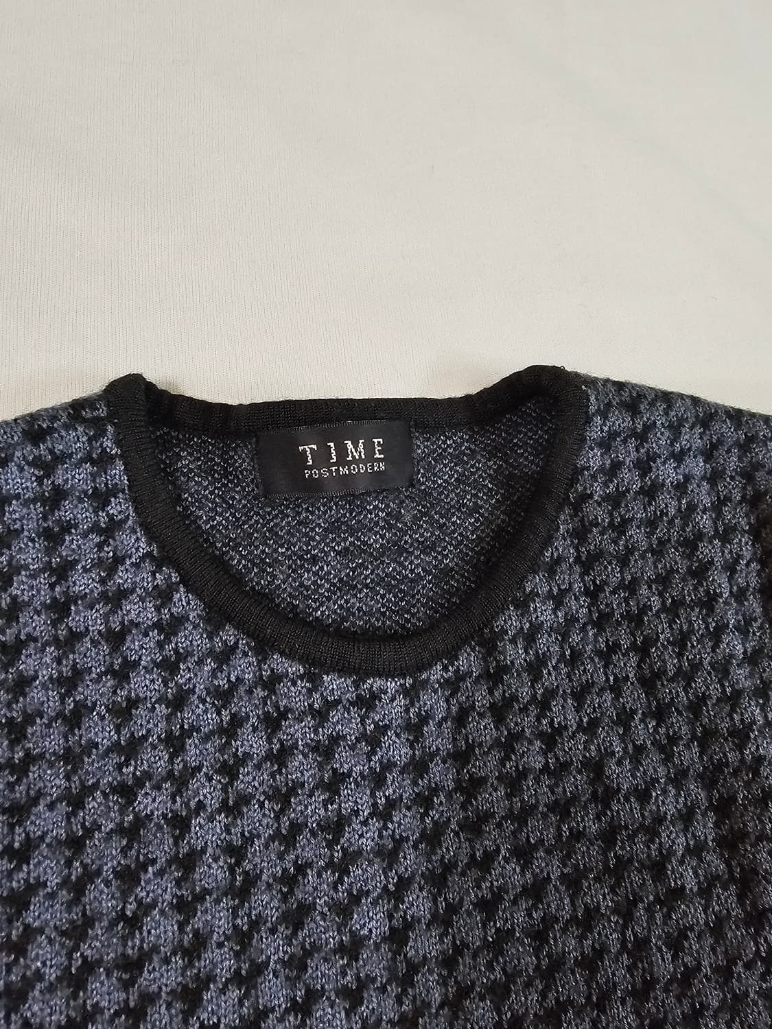 [희귀/빈티지] 90s 타임(TIME) 90년대 울100 하운드투스 니트 상품이미지2