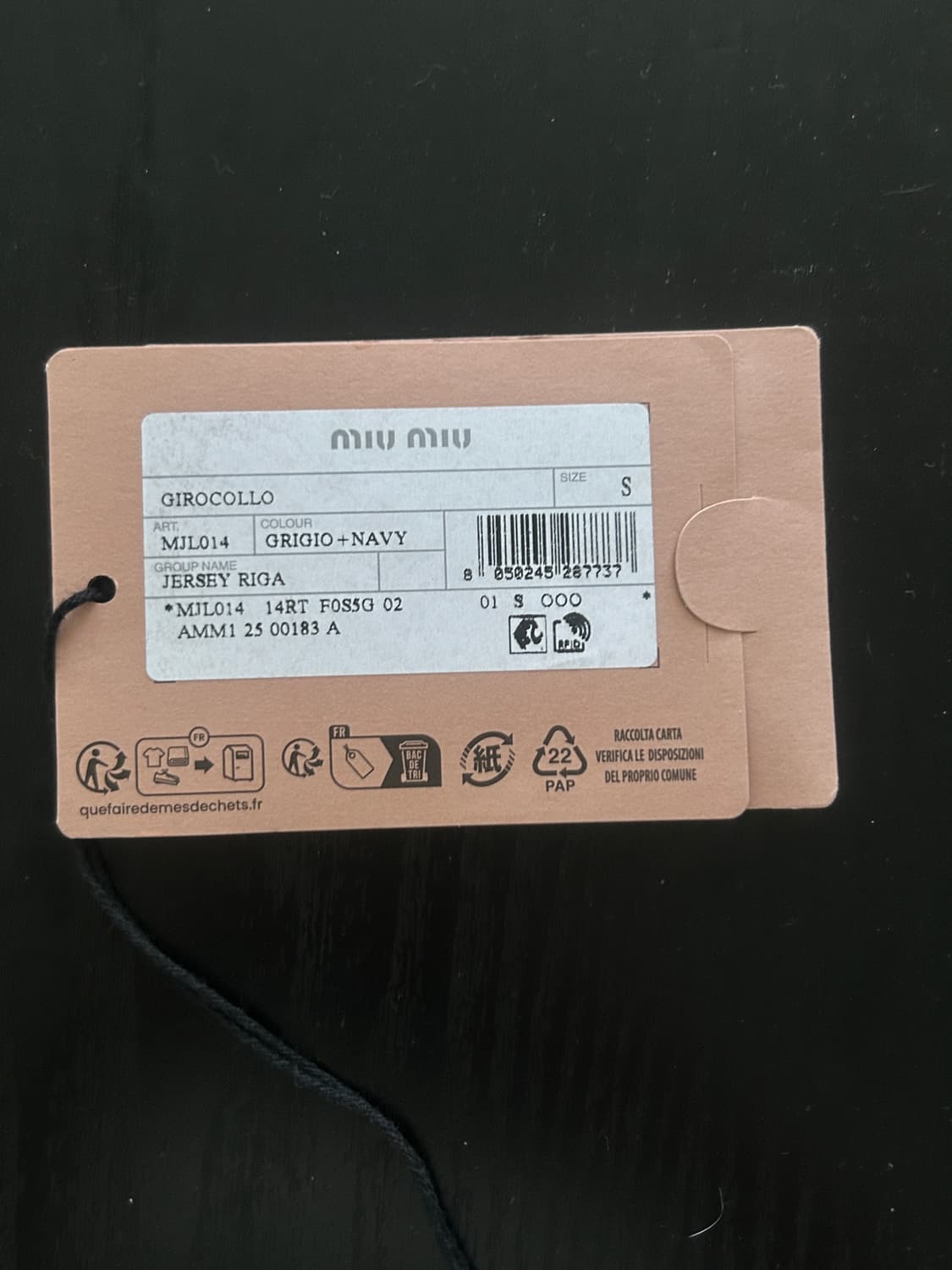 미우미우 스트라이프 코튼 롱슬리브 상품이미지10