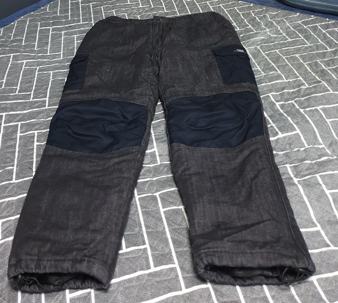T-BUC 겨울 방한 데님 카고 패딩 팬츠 (37~38) 상품이미지1