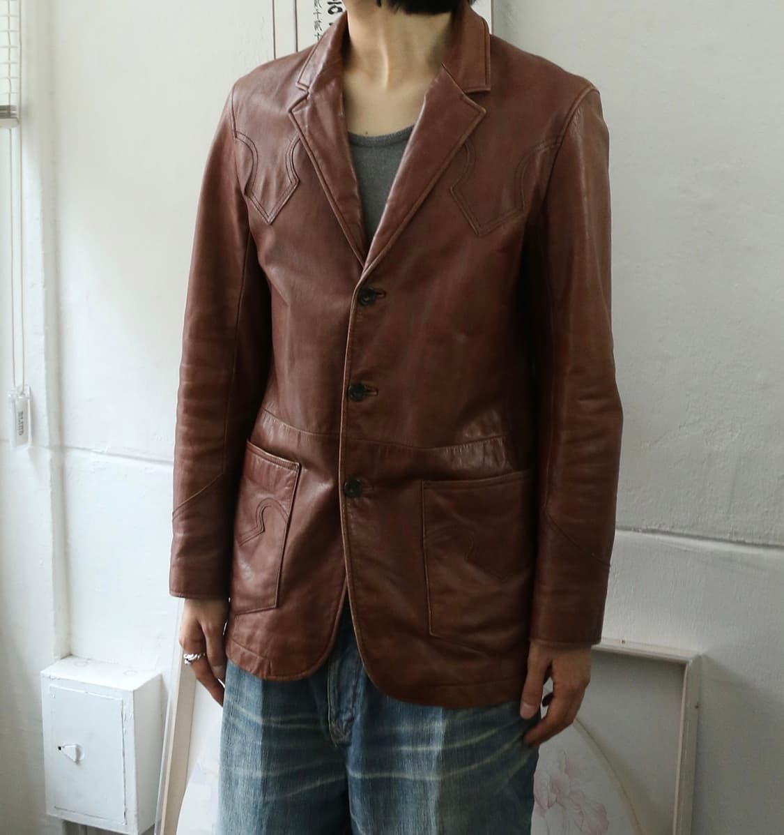 토네이도마트 웨스턴 스타일 레더 자켓  상품이미지1