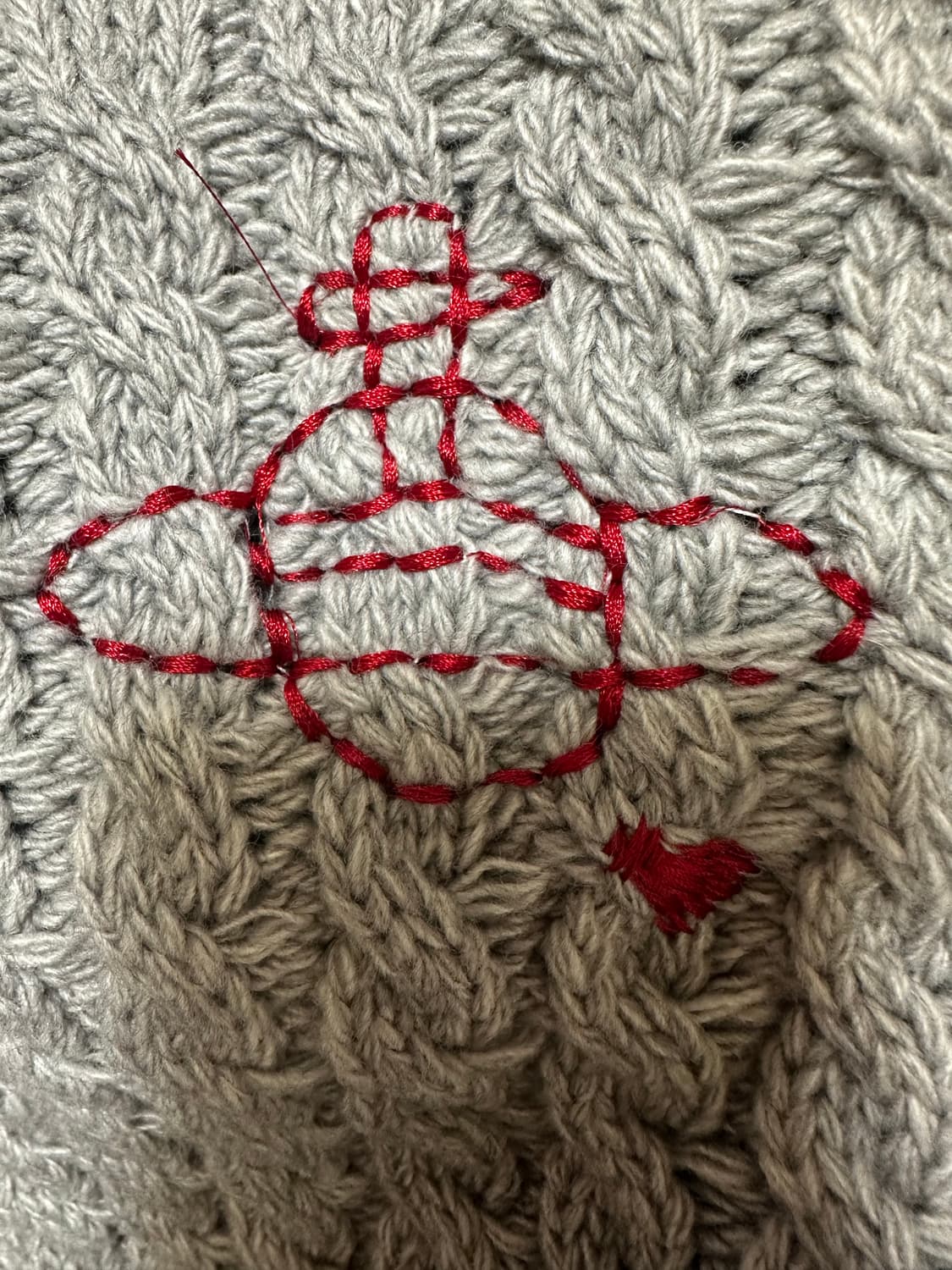 비비안웨스트우드 그레이 울케이블 가디건  상품이미지8