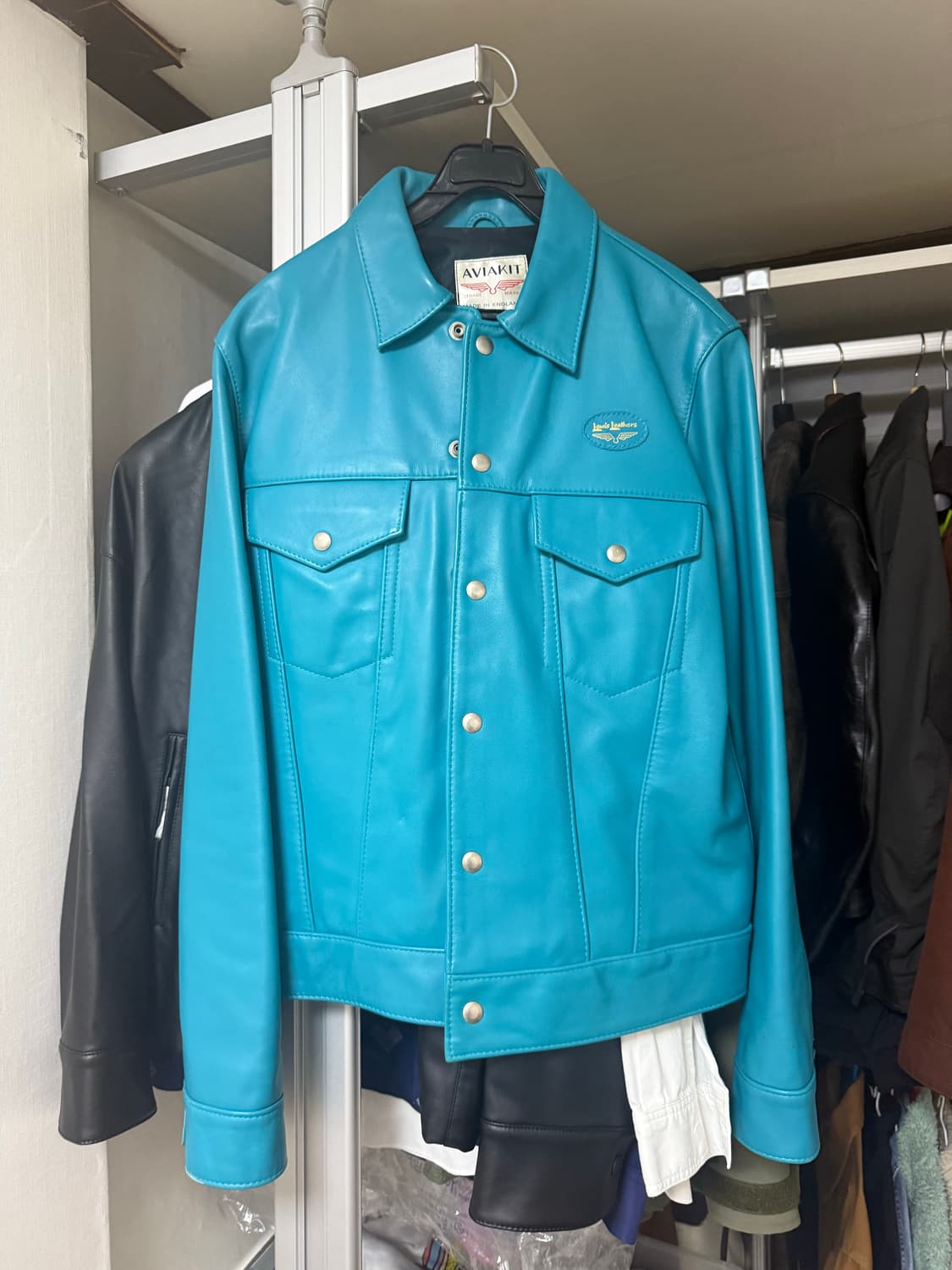 루이스레더 988 소가죽, 터콰이즈 레귤러 38사이즈 상품이미지1