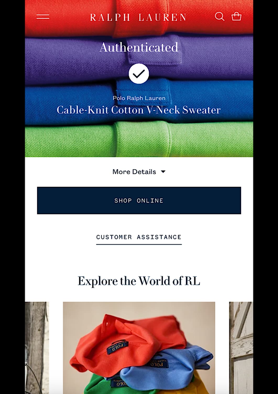 폴로 브이넥 케이블 니트  상품이미지3