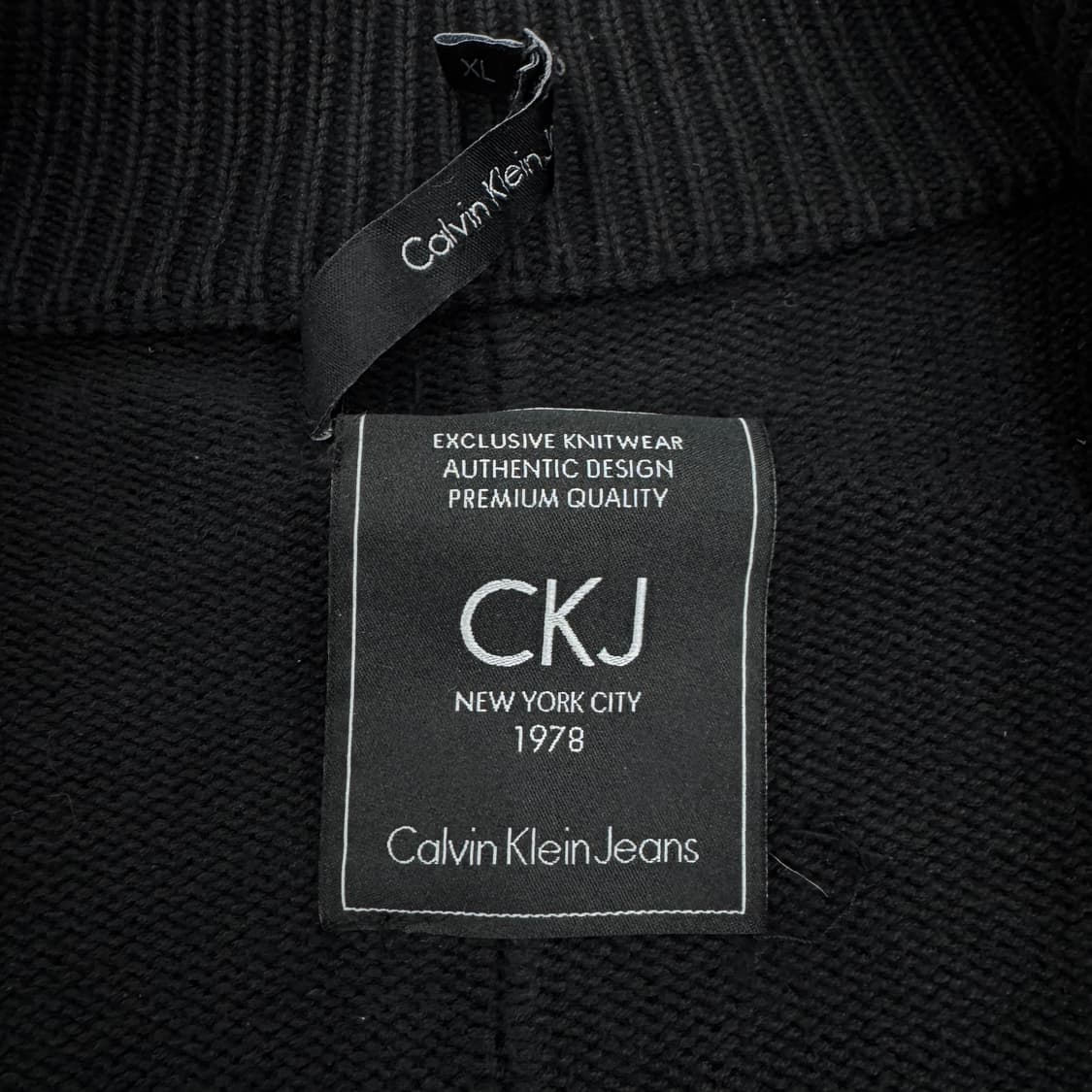 캘빈클라인 니트집업 블랙 상품이미지8