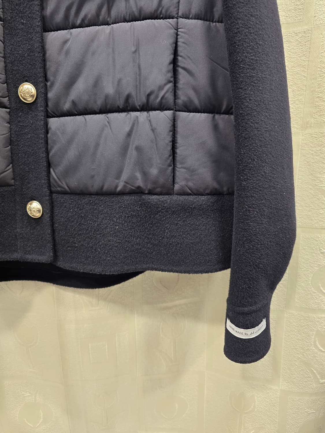 제이제이지고트 핸드메이드 배색 울 캐시미어 자켓 숏코트 55~66 상품이미지5