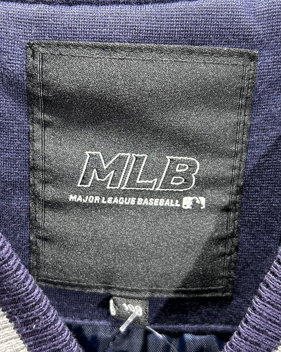 L MLB 뉴욕양키스 네이비 코튼 바시티 자켓 상품이미지5