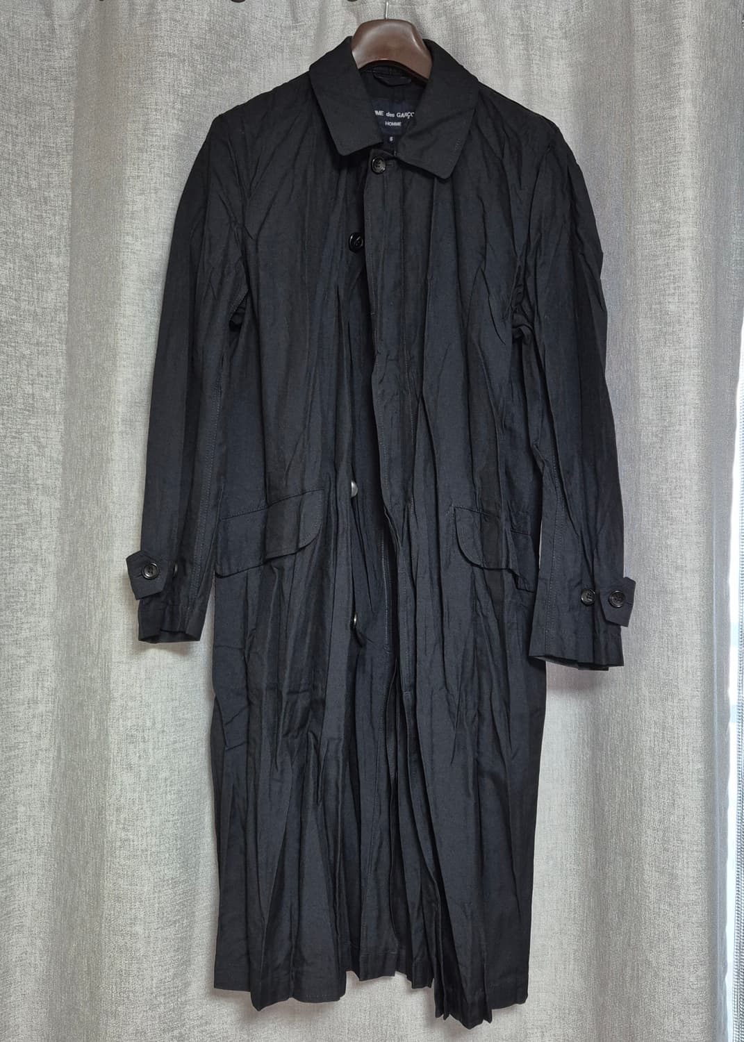 꼼데가르송 옴므 / 주름 가공 코트 / s(100) 상품이미지1