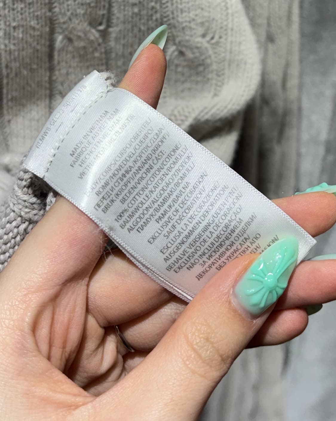 S 폴로랄프로렌 그레이 브이넥 케이블 니트 상품이미지6