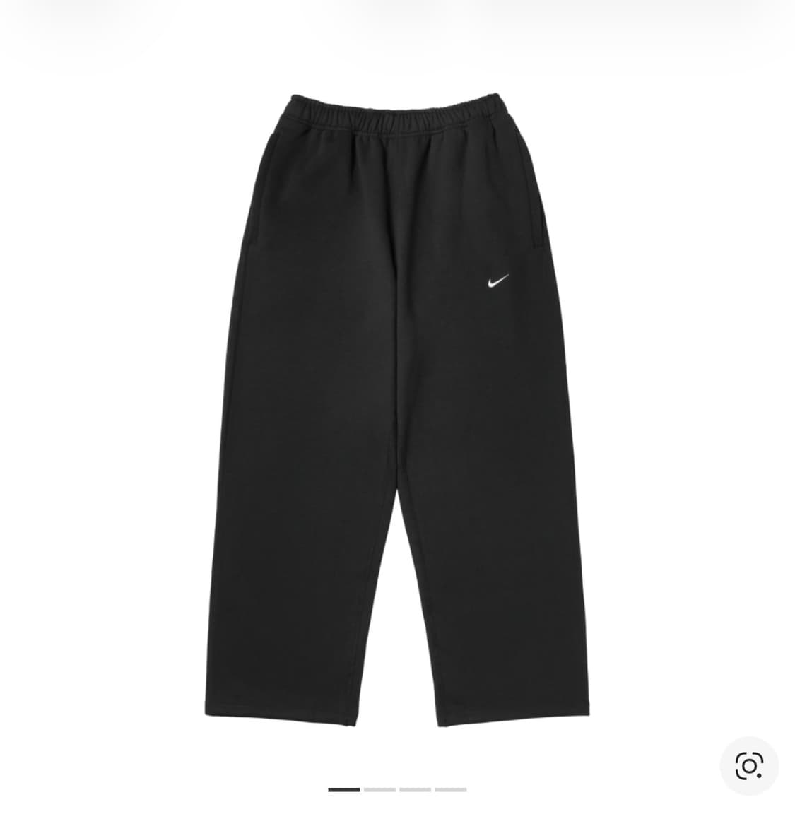 나이키 NSW 스우시 오픈 헴 플리스 팬츠 블랙 L 상품이미지1
