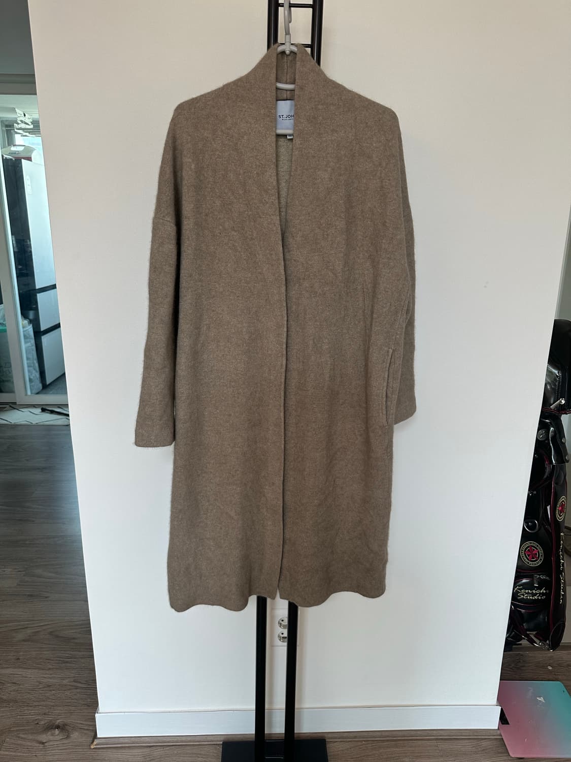 ST JOHN 센존  너구리+양모  롱가디건 -55사이즈 상품이미지1