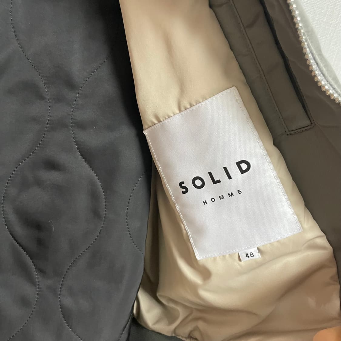 [48]솔리드옴므 레이어드 마원 봄버 상품이미지5