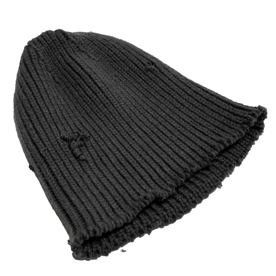 차콜 그레이 헤비 골조직 니트 비니 상품이미지1