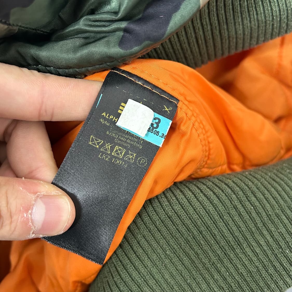 알파인더스트리 카모 MA-1 자켓 상품이미지8