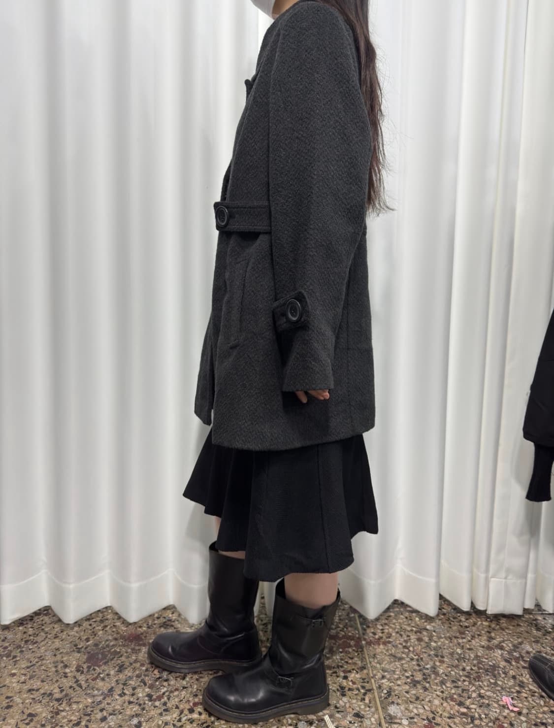 sans fin gray button coat 상품이미지4
