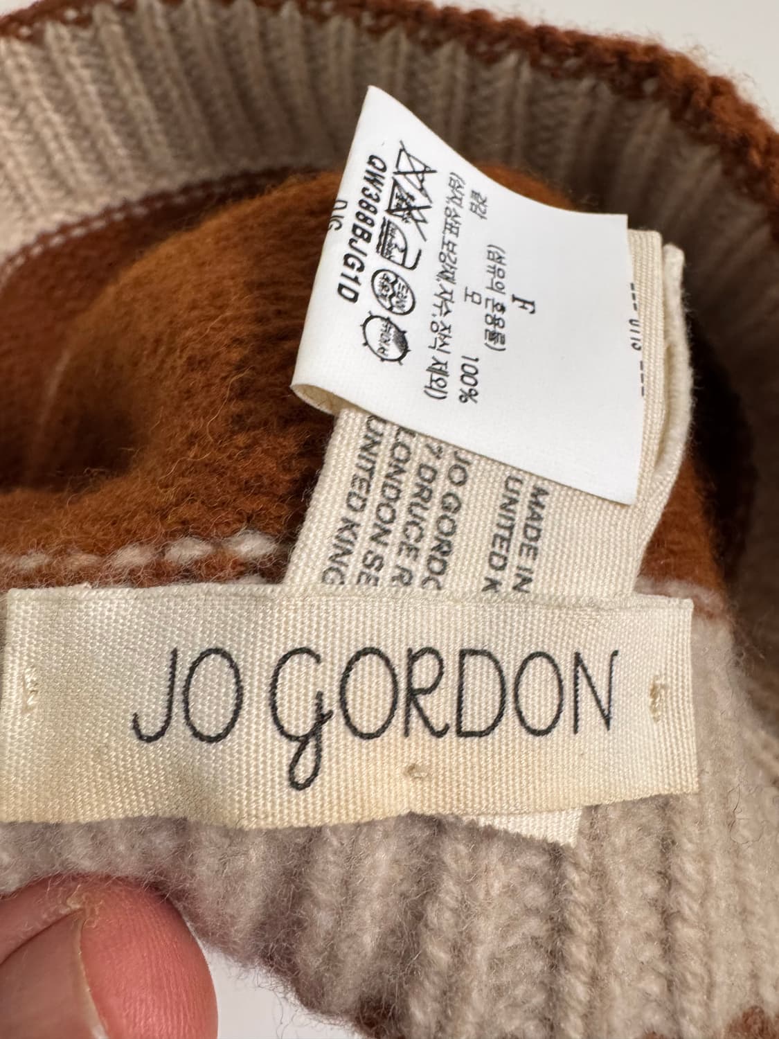 JO GORDON 폼폼 니트 모자 상품이미지5