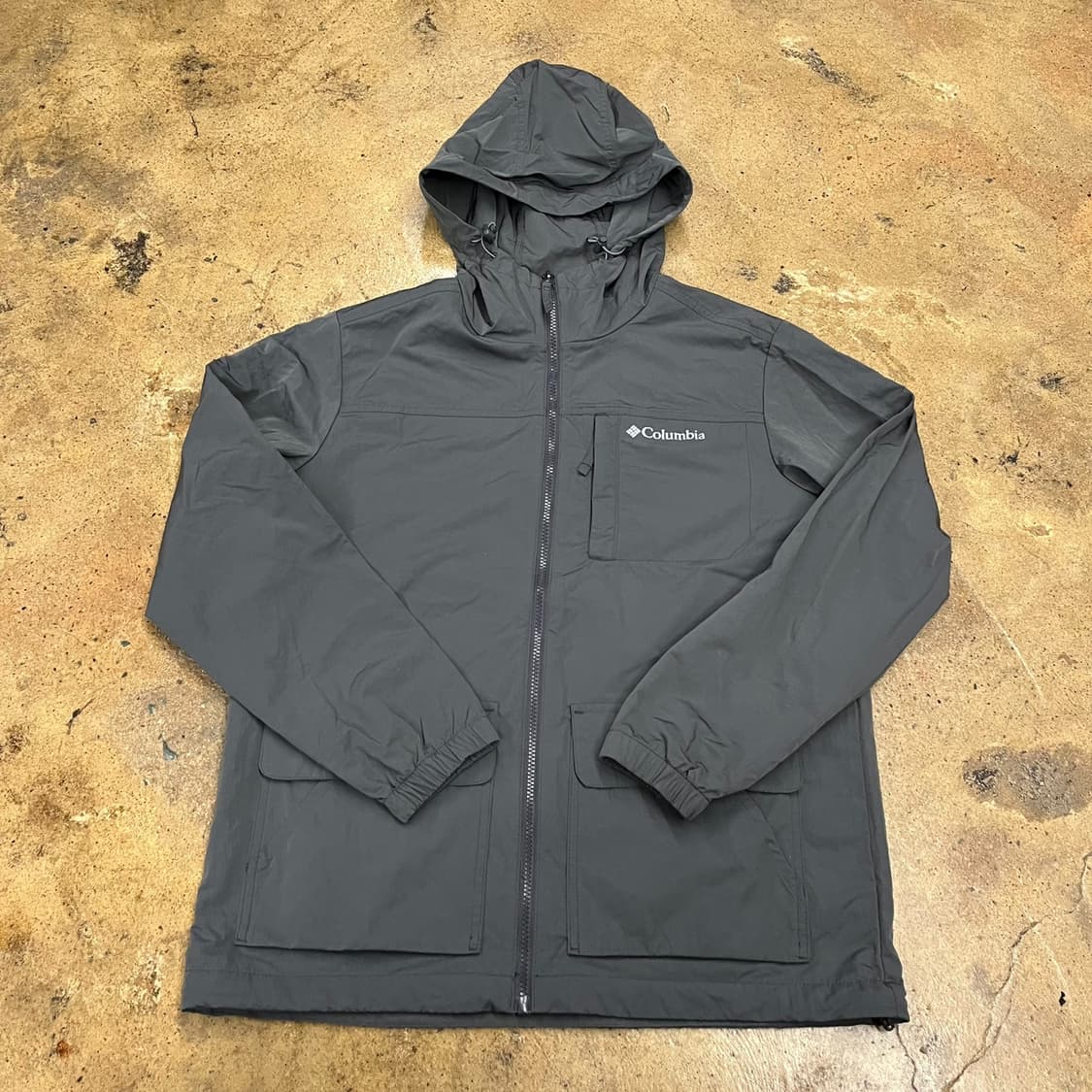 [정품/M] 컬럼비아 후드 바람막이 자켓 그레이 b10 상품이미지2