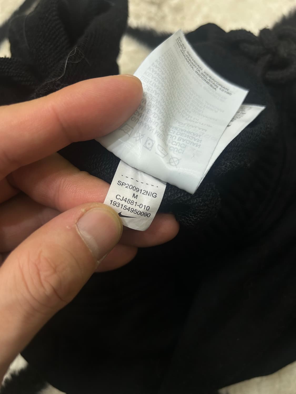 [M]나이키 더블 스우시 조거 트레이닝 팬츠/블랙 상품이미지6