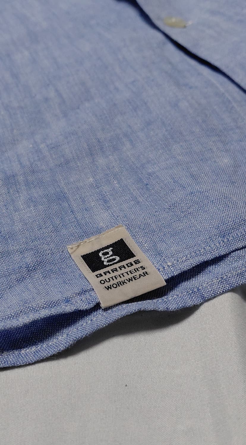 [105] ORIHICA 린넨 100% 7~8부 셔츠 (스카이블루) 상품이미지8