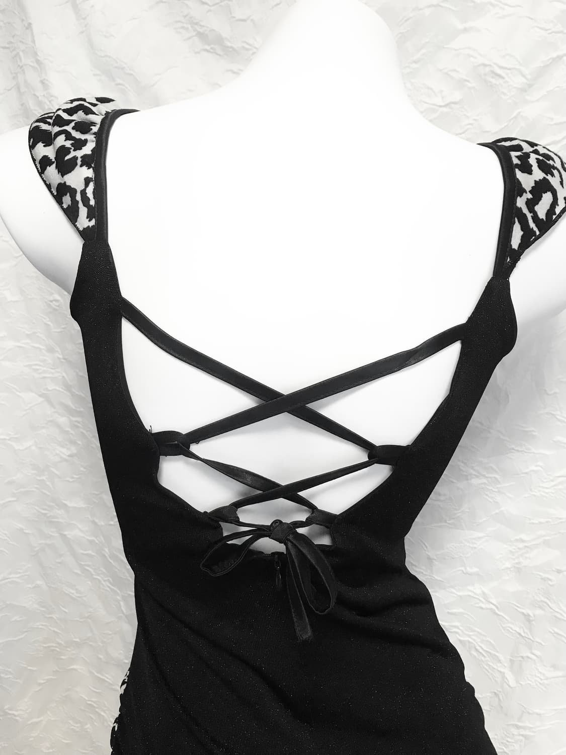 빈티지 갸루 레오파드 코르셋 셔링 원피스 상품이미지7