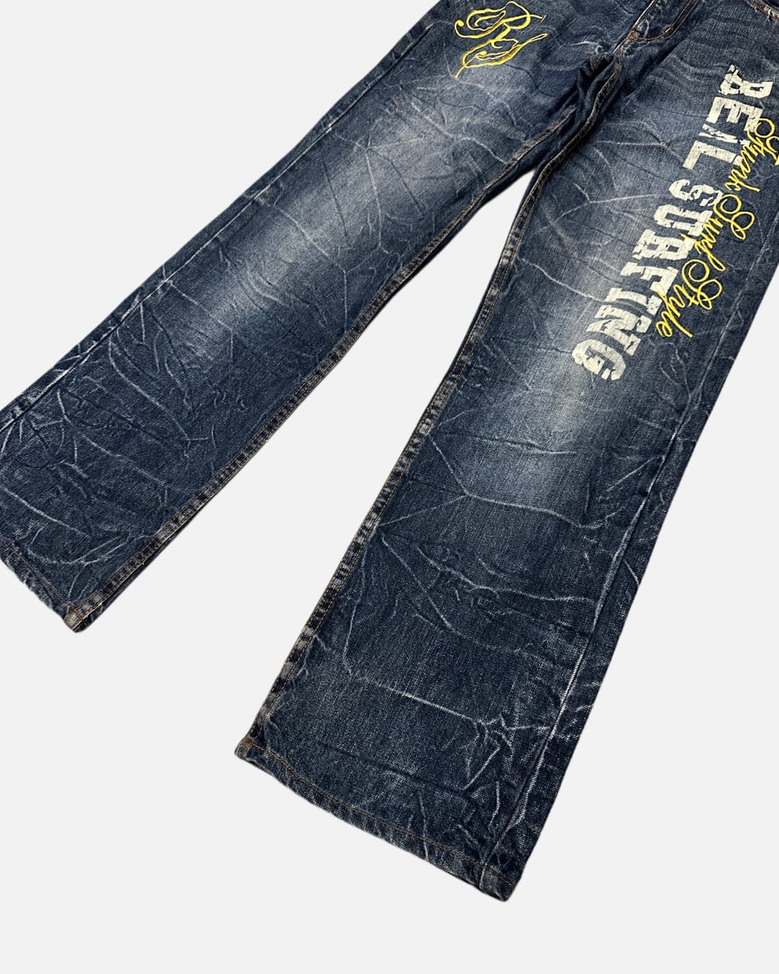 NYLAUS beltloop detail printing jean 상품이미지4
