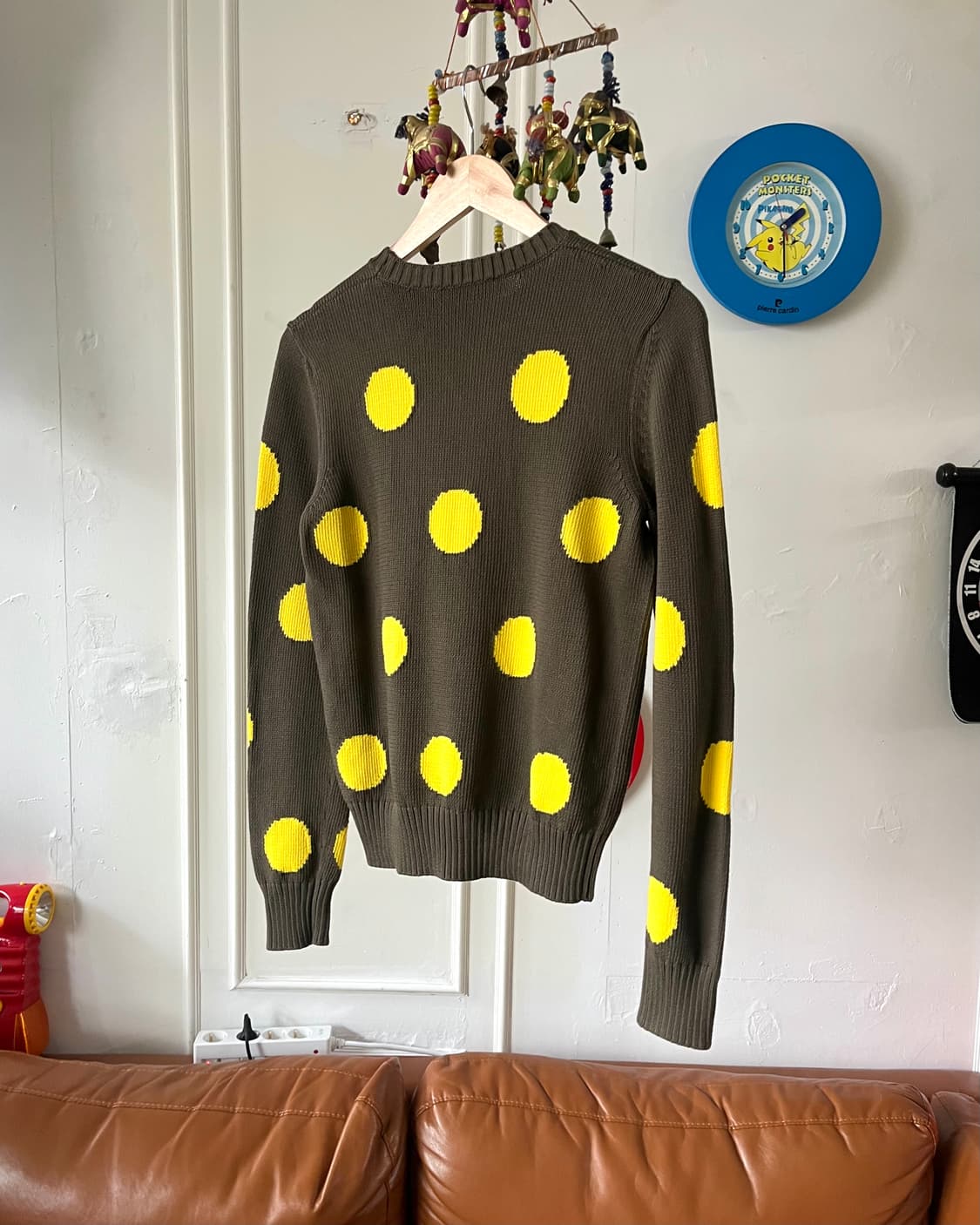 Max Mara Yellow Big Dot Knit Sweater 상품이미지8