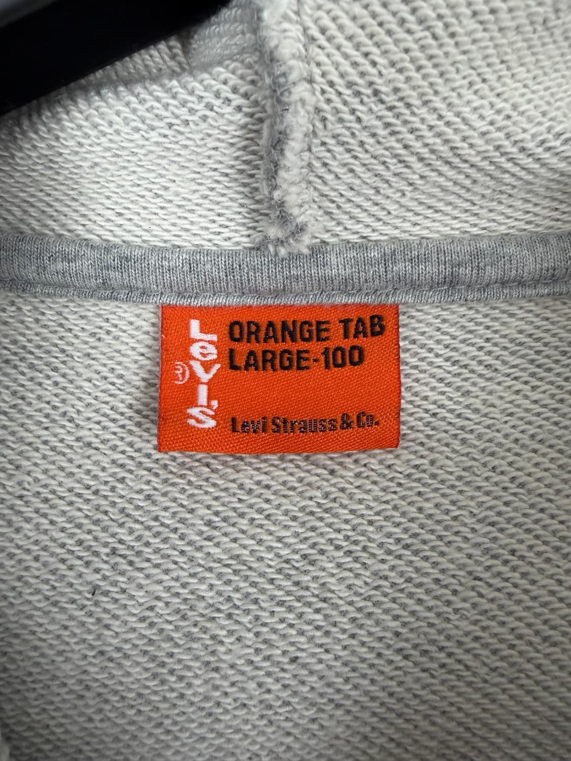 a74) 리바이스 오렌지탭 그레이 후드집업 상품이미지4