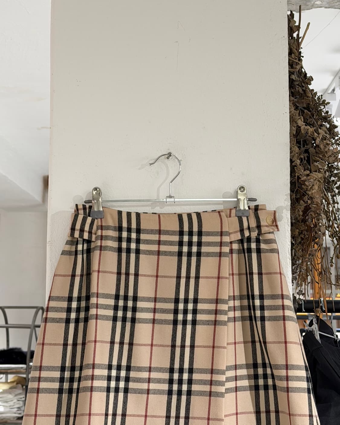 버버리 베이지 노바체크 울 미니스커트 상품이미지2