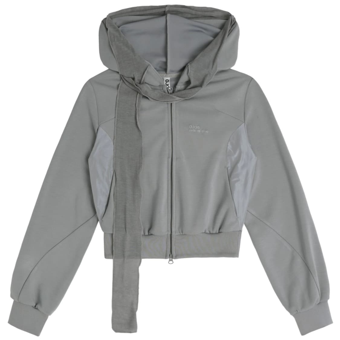 오호스 머플러 복서 후드집업 (크롭 ojos 그레이 boxer 코이세이오 상품이미지1