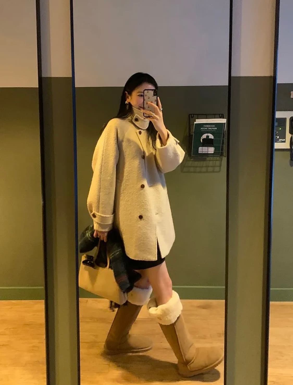 트렌디어패럴 울100핸드메이드코트 상품이미지9