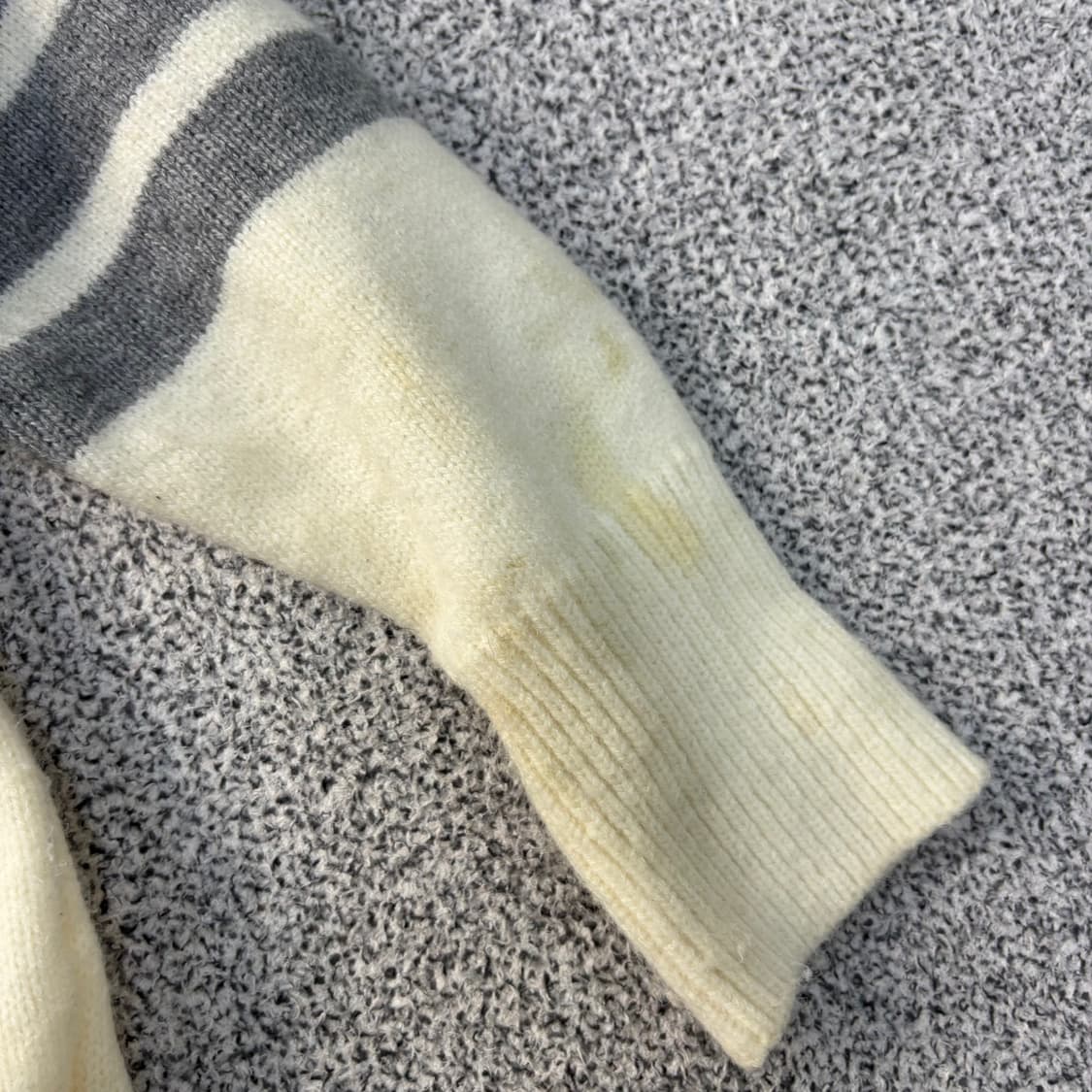 실측확인 고급 여성 브이넥 배색 가디건 0323J 상품이미지4