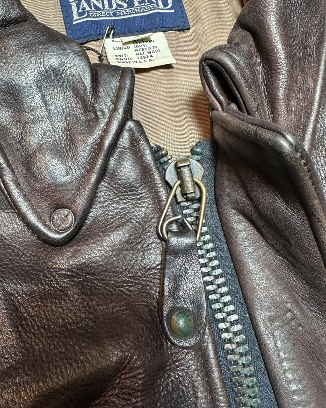 90s 헤비 리얼 레더 A-2 플라이트 자켓 made in usa 상품이미지5