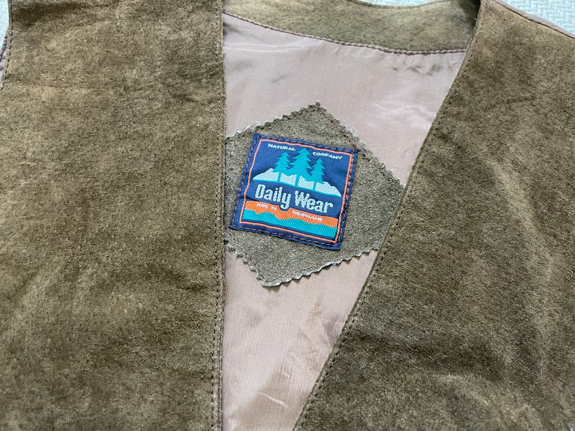 빈티지 브라운 레더 베스트  상품이미지5