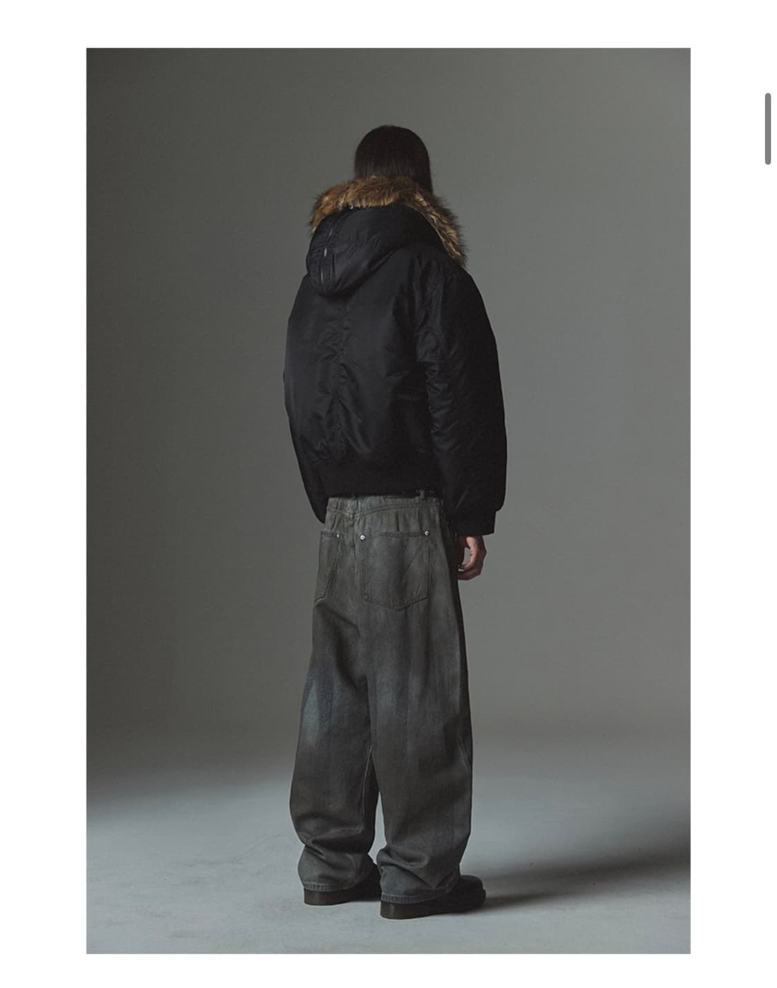 (새상품)(L)낫포너드Fur Hooded N2B Bomber Jacket 상품이미지4