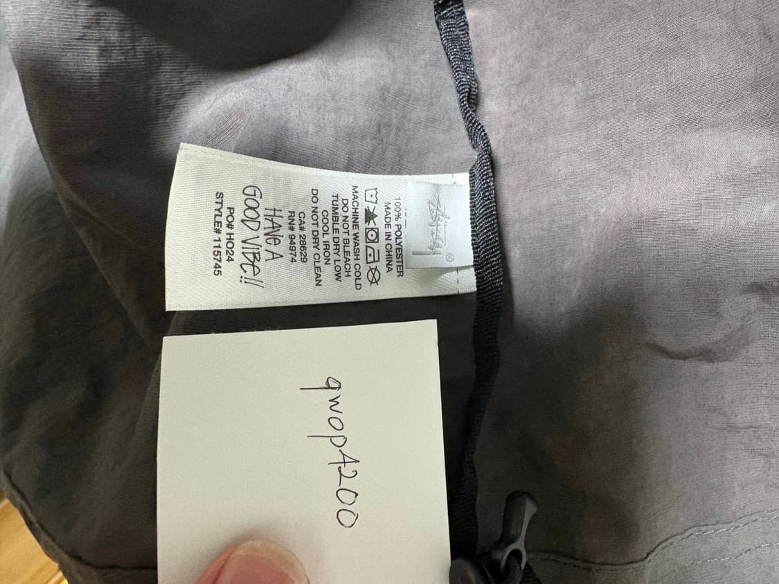 스투시 웨이브 다이 비치 쉘 자켓 블랙 상품이미지6