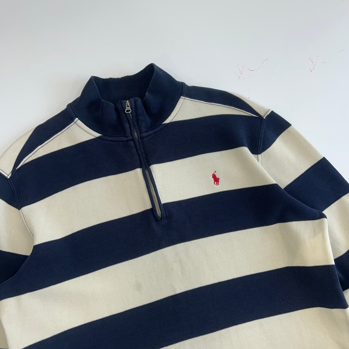 Polo 폴로 레드포니 네이비 스트라이프 반집업 상품이미지4