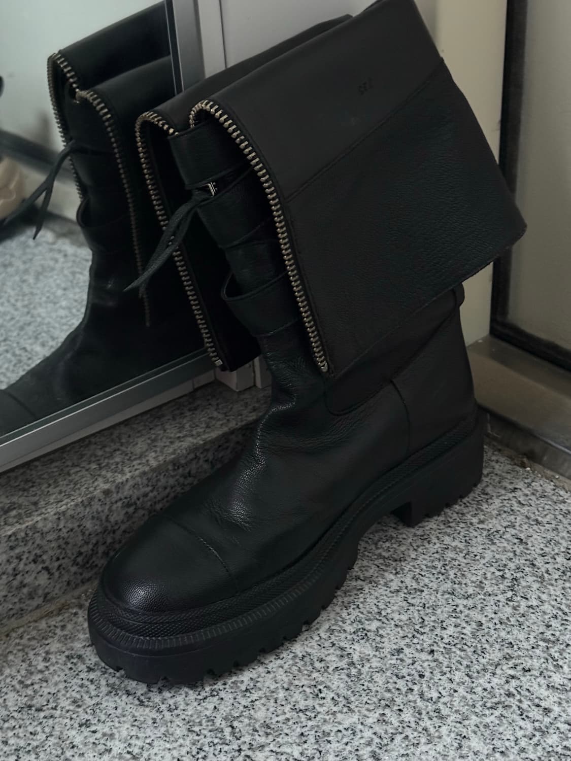 보헤미안서울 folded belt long boots (size 235) 상품이미지6